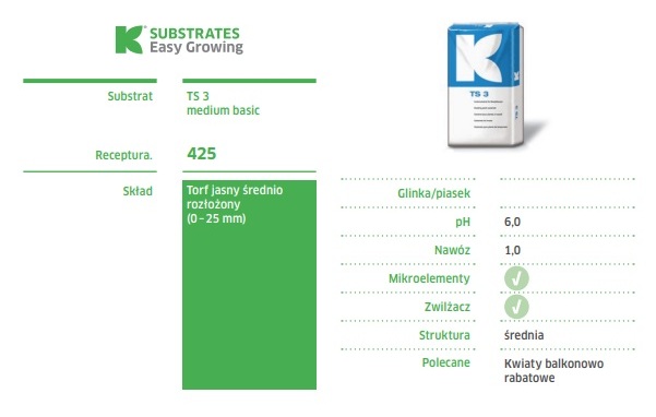 Podłoże TS 3 MEDIUM BASIC 210 L 813307020425__TS-3