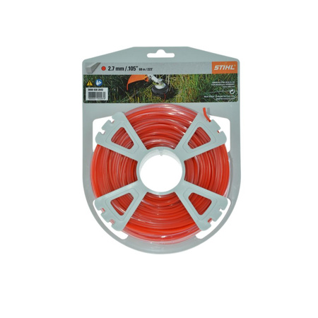 Żyłka tnąca kwadratowy Ø 2,7 mm x 65,0 m czerwony