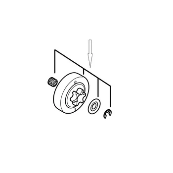 Koło napędu łańcucha 3/8"P 6 Z